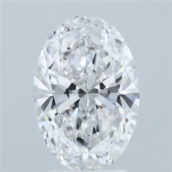 3.05 Carat Oval Shaped, Ideal Cut, D Color, VVS2 Clarity, IGI Certified Lab Grown Diamond