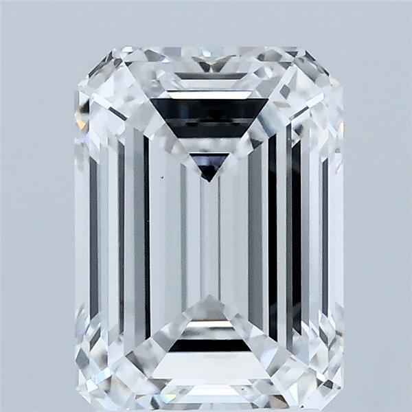 2.10 Carat Emerald Shaped, Ideal Cut, D Color, VVS2 Clarity, IGI Certified Lab Grown Diamond
