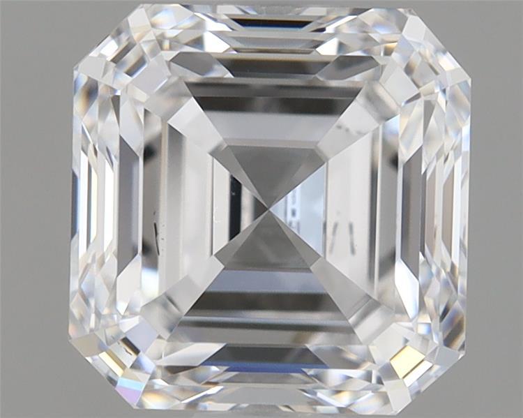2.10 Carat Asscher Shaped, Very Good Cut, D Color, SI1 Clarity, IGI Certified Lab Grown Diamond