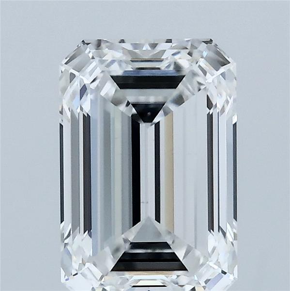 2.00 Carat Emerald Shaped, Ideal Cut, D Color, VVS2 Clarity, IGI Certified Lab Grown Diamond