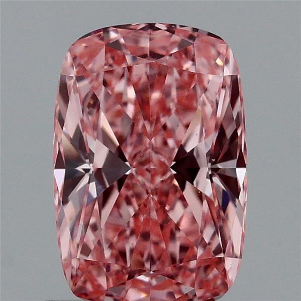 1.10 Carat Cushion Shaped, Ideal Cut, FANCY VIVID PINK Color, VS1 Clarity, IGI Certified Lab Grown Diamond