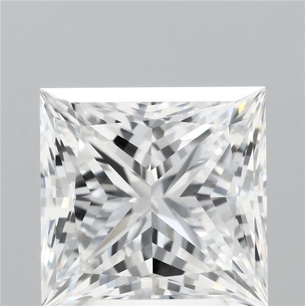 3.84 Carat Princess Shaped, Ideal Cut, E Color, VVS2 Clarity, IGI Certified Lab Grown Diamond