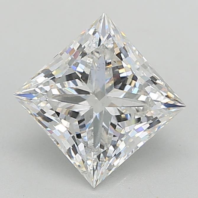 3.02 Carat Princess Shaped, Ideal Cut, E Color, SI1 Clarity, IGI Certified Lab Grown Diamond