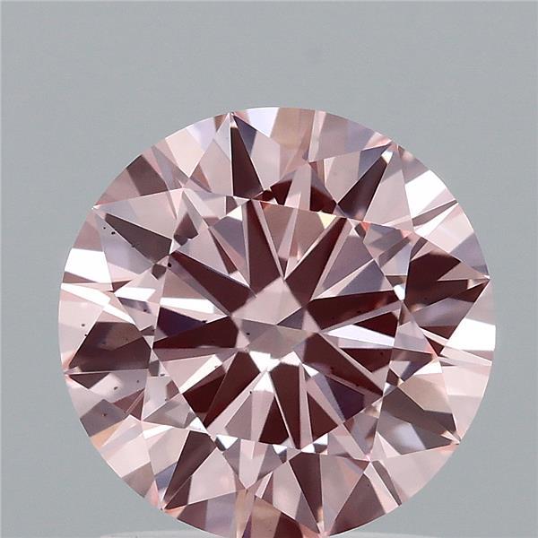 1.44 Carat Round Shaped, Excellent Cut, FANCY INTENSE PINK Color, VS2 Clarity, IGI Certified Lab Grown Diamond