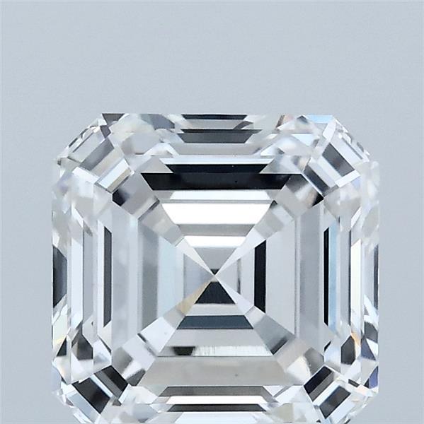 2.54 Carat Asscher Shaped, Ideal Cut, E Color, VVS2 Clarity, IGI Certified Lab Grown Diamond