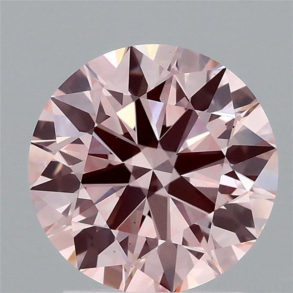2.01 Carat Round Shaped, Ideal Cut, FANCY INTENSE PINK Color, VS1 Clarity, IGI Certified Lab Grown Diamond