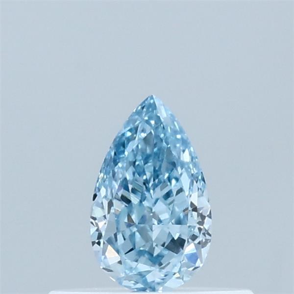 0.35 Carat Pear Shaped, Very Good Cut, FANCY VIVID BLUE Color, VVS2 Clarity, IGI Certified Lab Grown Diamond