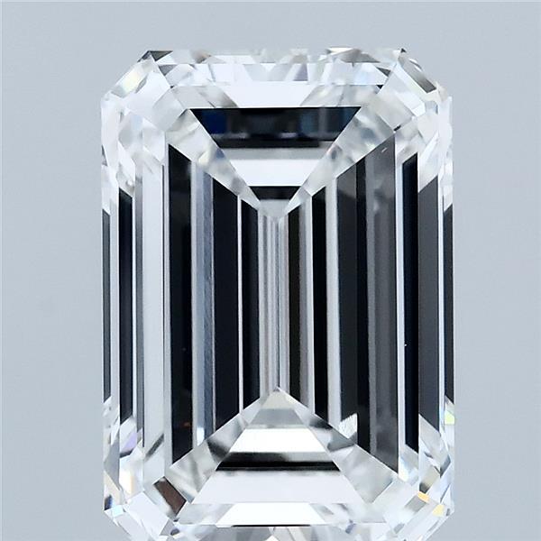 4.00 Carat Emerald Shaped, Ideal Cut, E Color, VVS2 Clarity, IGI Certified Lab Grown Diamond