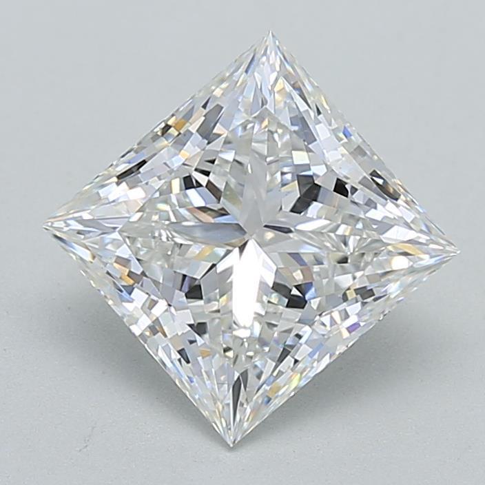 3.04 Carat Princess Shaped, Ideal Cut, F Color, VS1 Clarity, IGI Certified Lab Grown Diamond