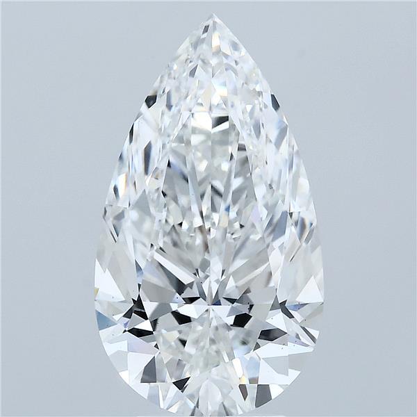 5.02 Carat Pear Shaped, Excellent Cut, E Color, VS1 Clarity, IGI Certified Lab Grown Diamond