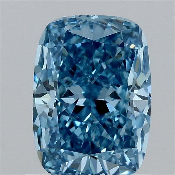 0.94 Carat Cushion Shaped, Ideal Cut, FANCY VIVID BLUE Color, VS1 Clarity, IGI Certified Lab Grown Diamond