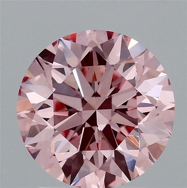 2.05 Carat Round Shaped, Excellent Cut, FANCY VIVID PINK Color, VS2 Clarity, IGI Certified Lab Grown Diamond
