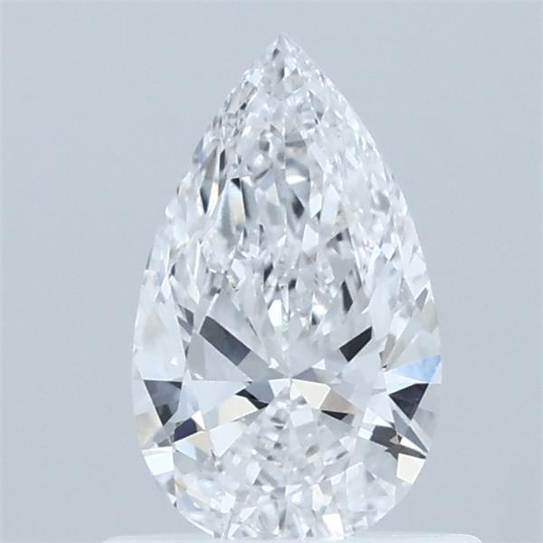 0.63 Carat Pear Shaped, Ideal Cut, D Color, VVS2 Clarity, IGI Certified Lab Grown Diamond