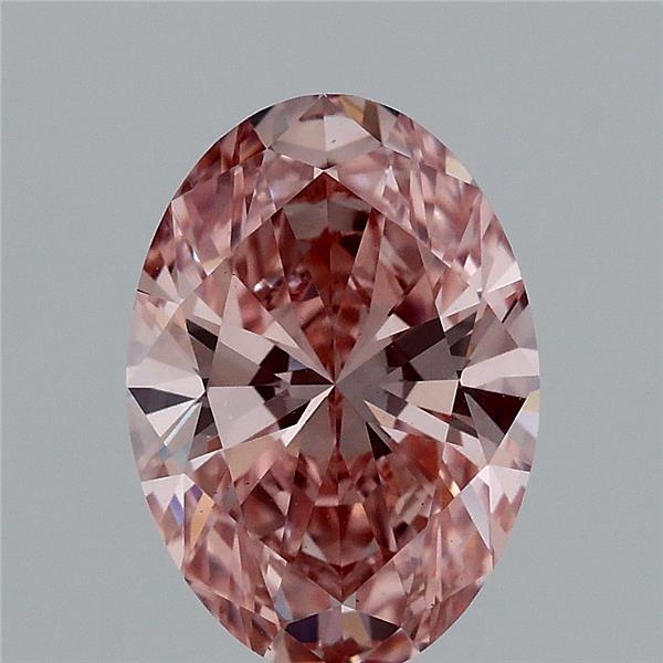 2.02 Carat Oval Shaped, Ideal Cut, FANCY VIVID PINK Color, VS1 Clarity, IGI Certified Lab Grown Diamond