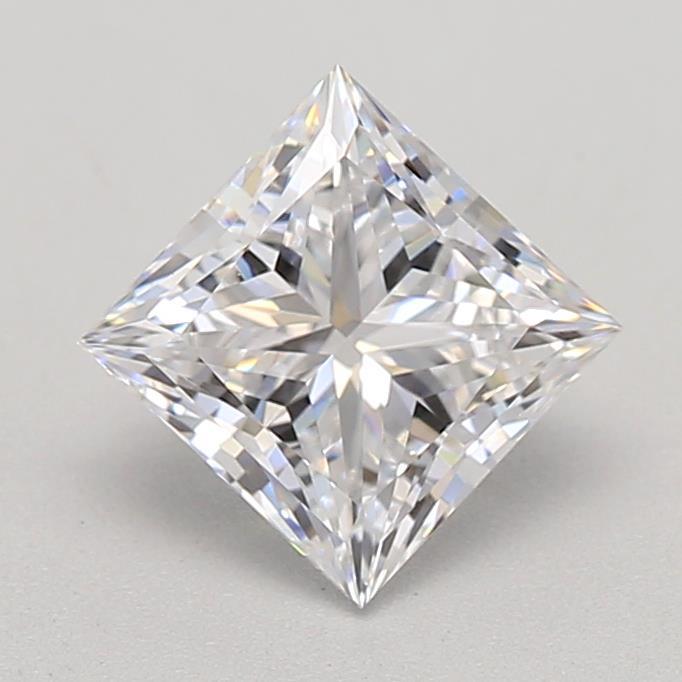 0.91 Carat Princess Shaped, Ideal Cut, D Color, VVS1 Clarity, IGI Certified Lab Grown Diamond