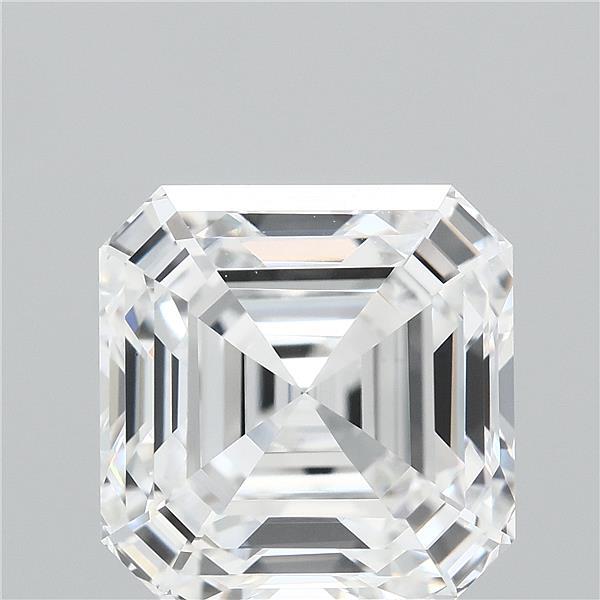 5.19 Carat Asscher Shaped, Ideal Cut, E Color, VVS2 Clarity, IGI Certified Lab Grown Diamond