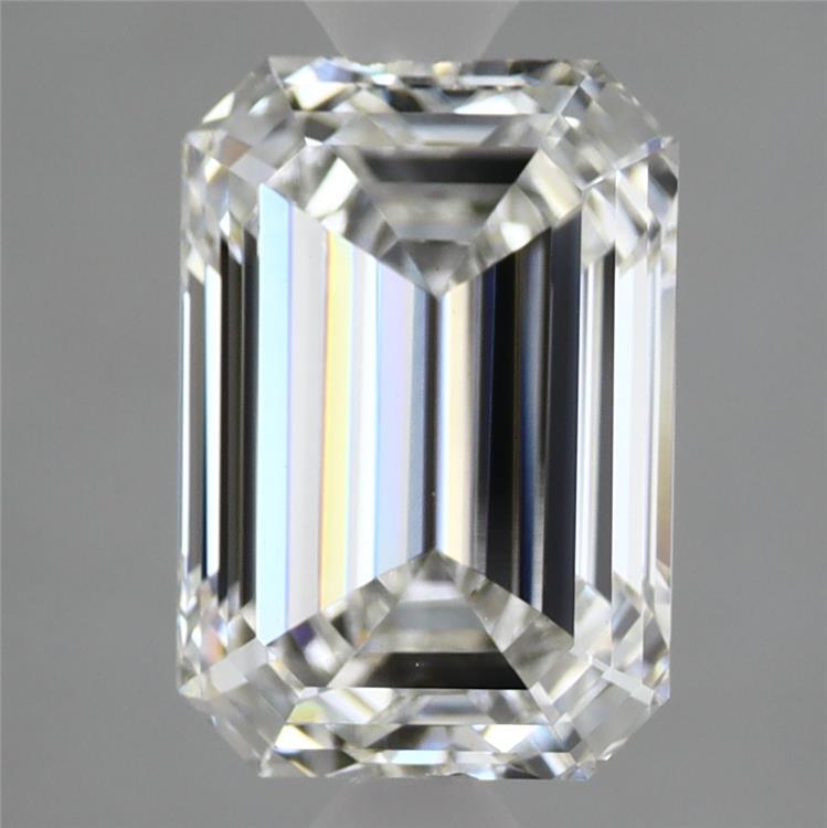 2.80 Carat Emerald Shaped, Ideal Cut, F Color, VVS2 Clarity, IGI Certified Lab Grown Diamond