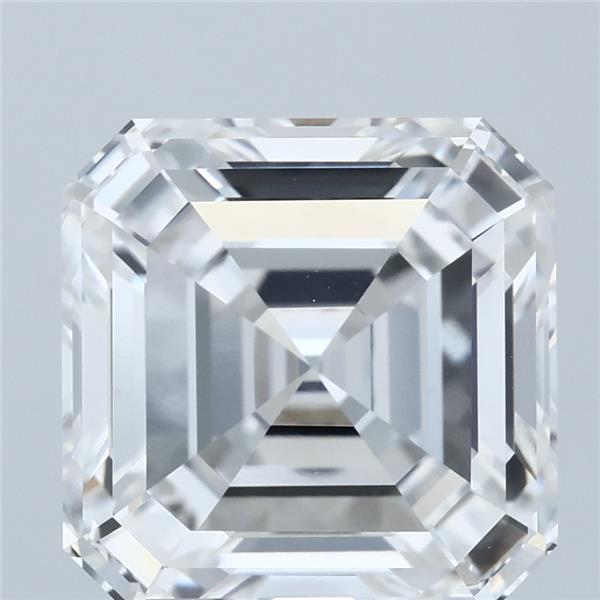 7.07 Carat Asscher Shaped, Ideal Cut, E Color, VVS2 Clarity, IGI Certified Lab Grown Diamond