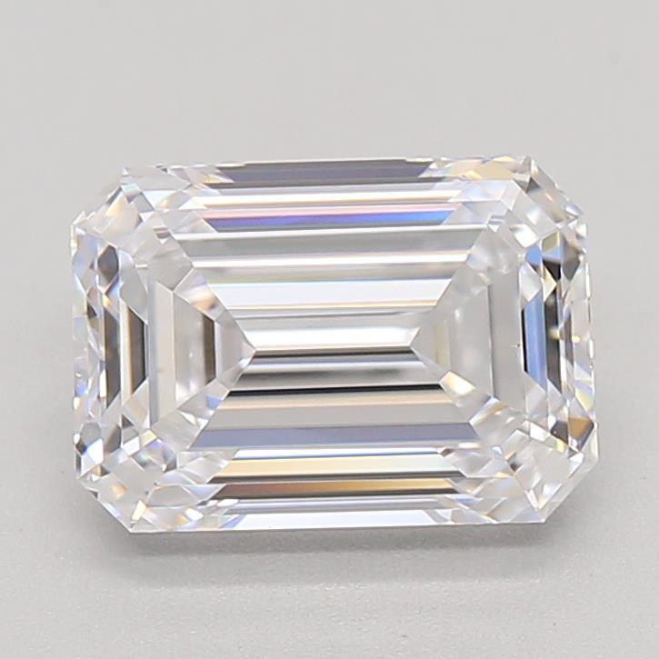 1.09 Carat Emerald Shaped, Ideal Cut, D Color, VS1 Clarity, IGI Certified Lab Grown Diamond