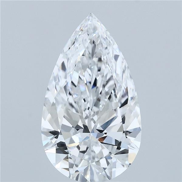 3.00 Carat Pear Shaped, Ideal Cut, D Color, VVS2 Clarity, IGI Certified Lab Grown Diamond