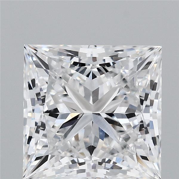 3.28 Carat Princess Shaped, Ideal Cut, D Color, VVS2 Clarity, IGI Certified Lab Grown Diamond