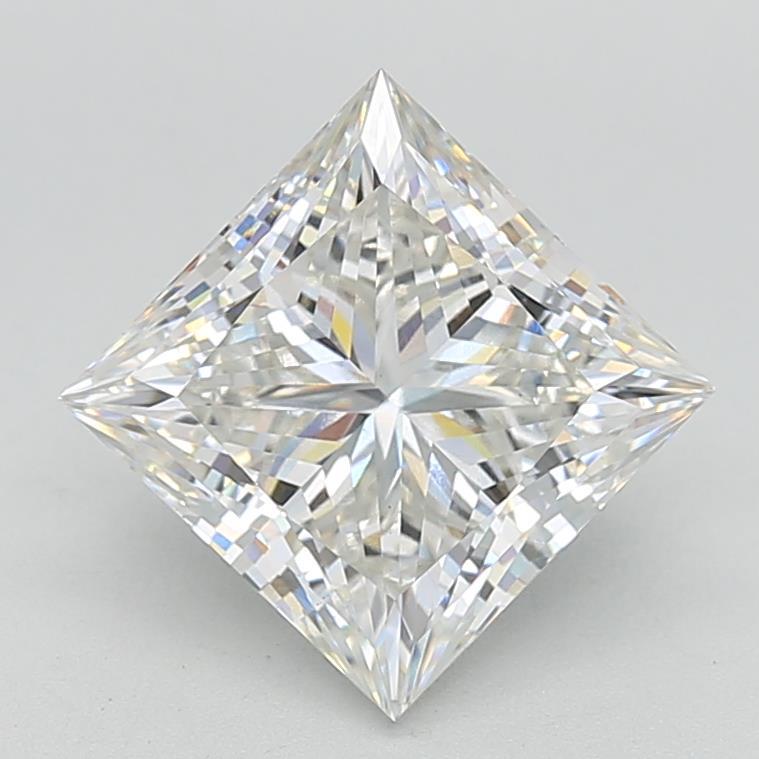4.05 Carat Princess Shaped, Ideal Cut, G Color, VS1 Clarity, IGI Certified Lab Grown Diamond