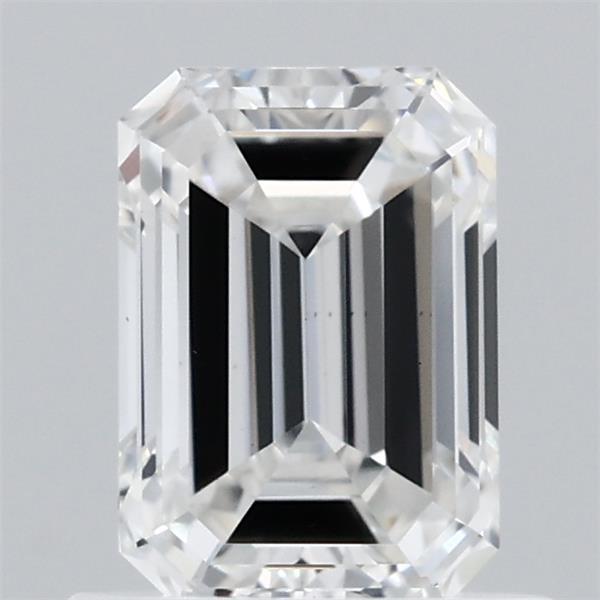 0.92 Carat Emerald Shaped, Ideal Cut, F Color, VS2 Clarity, IGI Certified Lab Grown Diamond