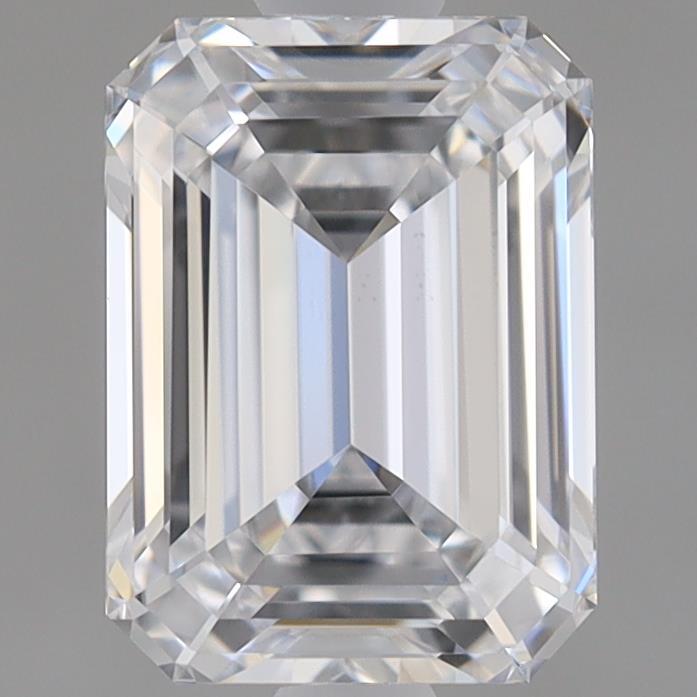 1.07 Carat Emerald Shaped, Ideal Cut, D Color, VVS2 Clarity, IGI Certified Lab Grown Diamond