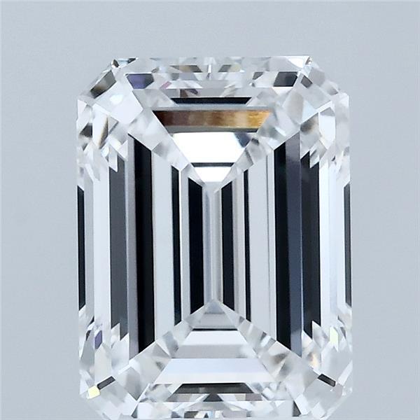 3.02 Carat Emerald Shaped, Ideal Cut, D Color, VVS2 Clarity, IGI Certified Lab Grown Diamond