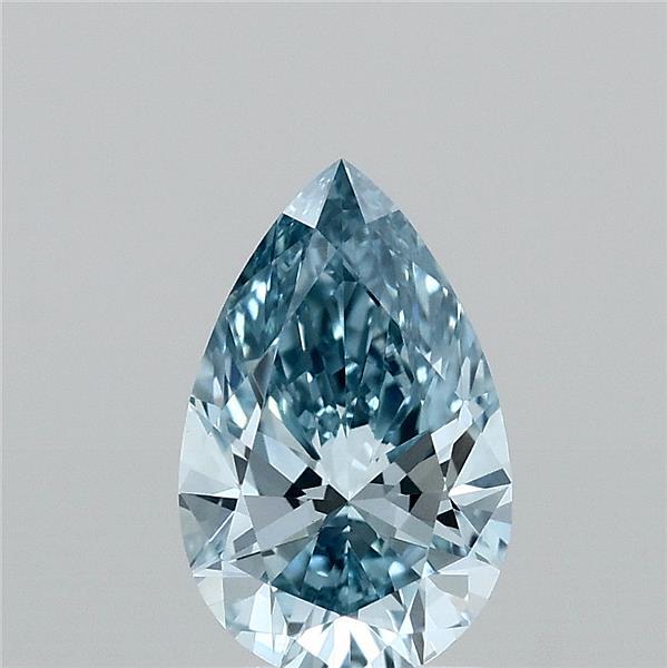 1.15 Carat Pear Shaped, Ideal Cut, FANCY VIVID BLUE Color, VVS2 Clarity, IGI Certified Lab Grown Diamond