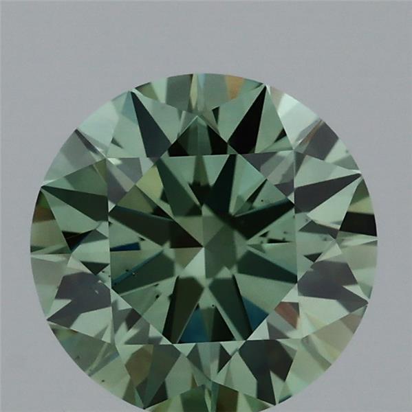 1.37 Carat Round Shaped, Excellent Cut, FANCY VIVID GREEN Color, VS2 Clarity, IGI Certified Lab Grown Diamond