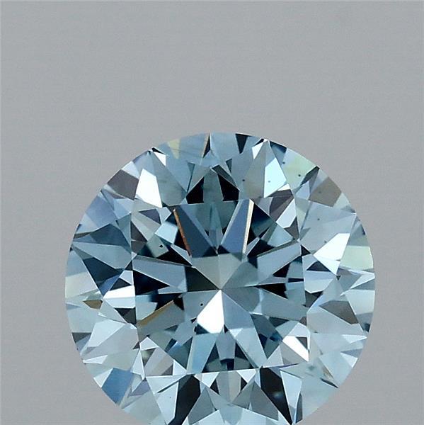 1.44 Carat Round Shaped, Excellent Cut, FANCY VIVID BLUE Color, VS2 Clarity, IGI Certified Lab Grown Diamond