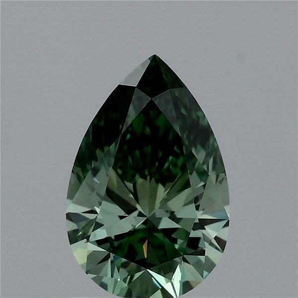 1.21 Carat Pear Shaped, Ideal Cut, FANCY VIVID GREEN Color, VS1 Clarity, IGI Certified Lab Grown Diamond