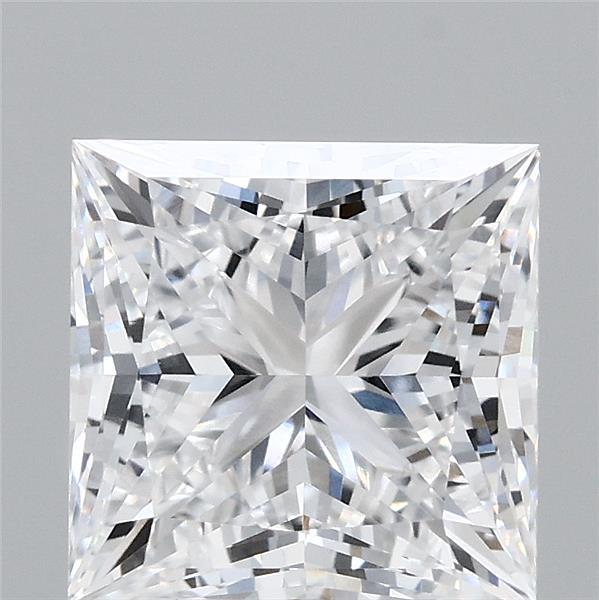 3.20 Carat Princess Shaped, Ideal Cut, D Color, VVS2 Clarity, IGI Certified Lab Grown Diamond