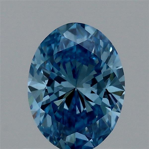 0.75 Carat Oval Shaped, Ideal Cut, FANCY VIVID BLUE Color, VS2 Clarity, IGI Certified Lab Grown Diamond