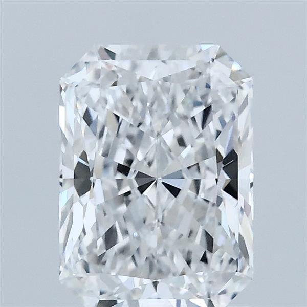 1.53 Carat Radiant Shaped, Ideal Cut, D Color, VVS2 Clarity, IGI Certified Lab Grown Diamond