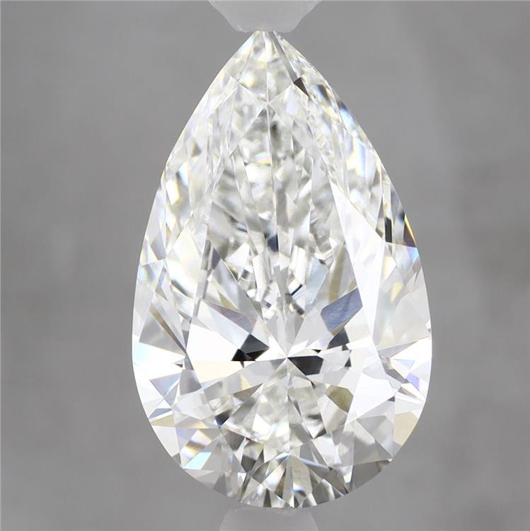 4.60 Carat Pear Shaped, Ideal Cut, F Color, VVS2 Clarity, IGI Certified Lab Grown Diamond