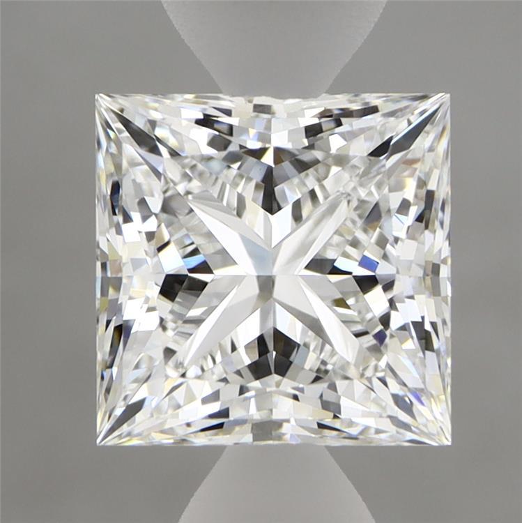 2.42 Carat Princess Shaped, Ideal Cut, E Color, VVS2 Clarity, IGI Certified Lab Grown Diamond