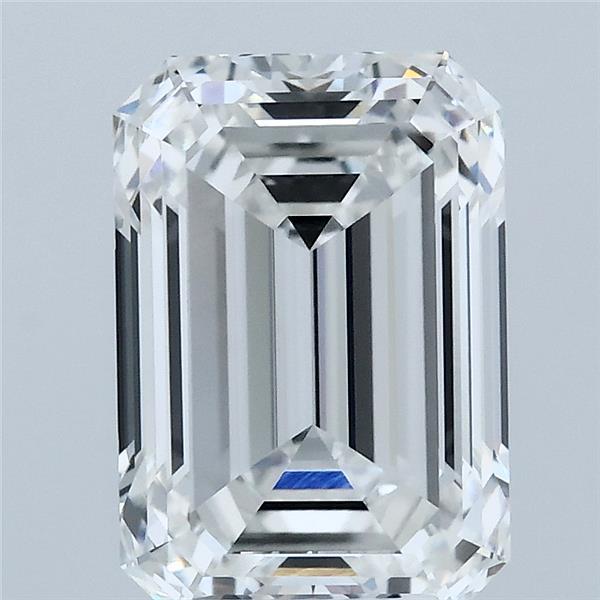 3.52 Carat Emerald Shaped, Ideal Cut, F Color, VVS2 Clarity, IGI Certified Lab Grown Diamond