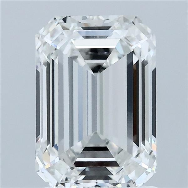 2.01 Carat Emerald Shaped, Ideal Cut, F Color, VVS2 Clarity, IGI Certified Lab Grown Diamond