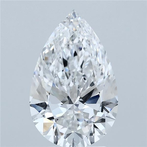 3.09 Carat Pear Shaped, Ideal Cut, E Color, VVS2 Clarity, IGI Certified Lab Grown Diamond