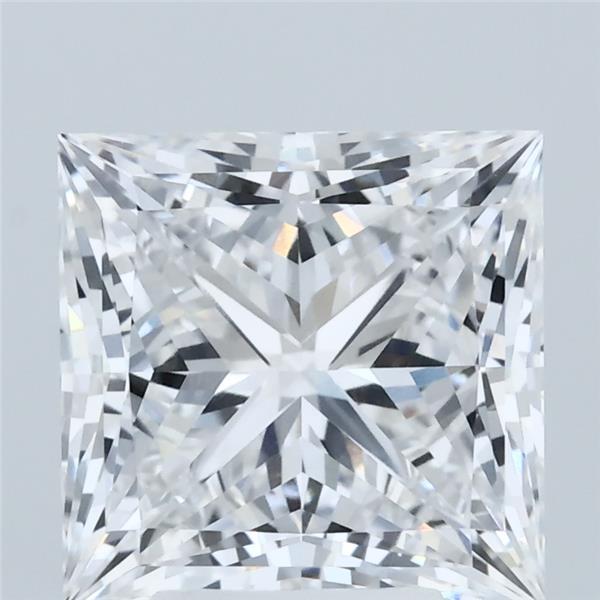4.03 Carat Princess Shaped, Ideal Cut, D Color, VVS2 Clarity, IGI Certified Lab Grown Diamond