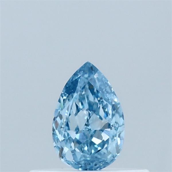 0.33 Carat Pear Shaped, Ideal Cut, FANCY VIVID BLUE Color, VVS2 Clarity, IGI Certified Lab Grown Diamond