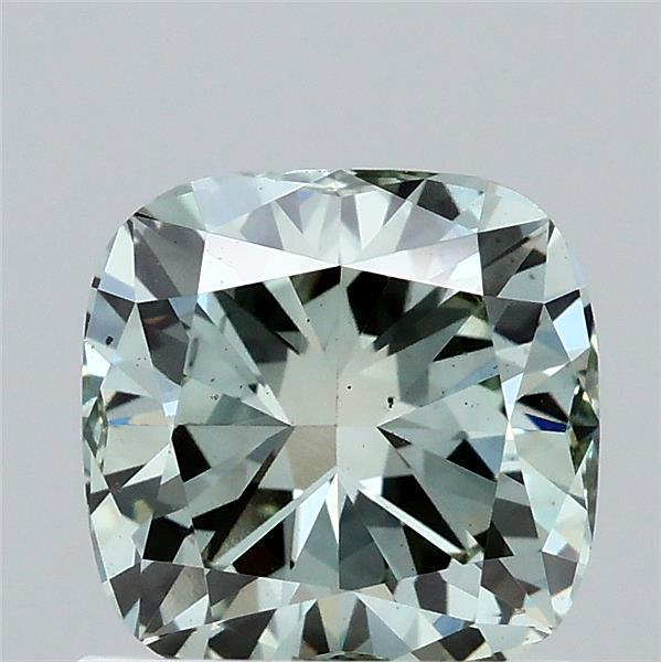 1.01 Carat Cushion Shaped, Ideal Cut, FANCY INTENSE GREEN Color, VS2 Clarity, IGI Certified Lab Grown Diamond