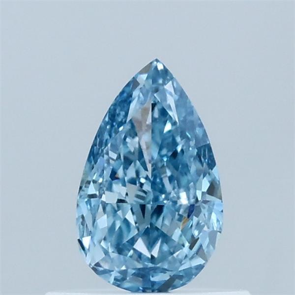 0.57 Carat Pear Shaped, Ideal Cut, FANCY VIVID BLUE Color, VVS2 Clarity, IGI Certified Lab Grown Diamond