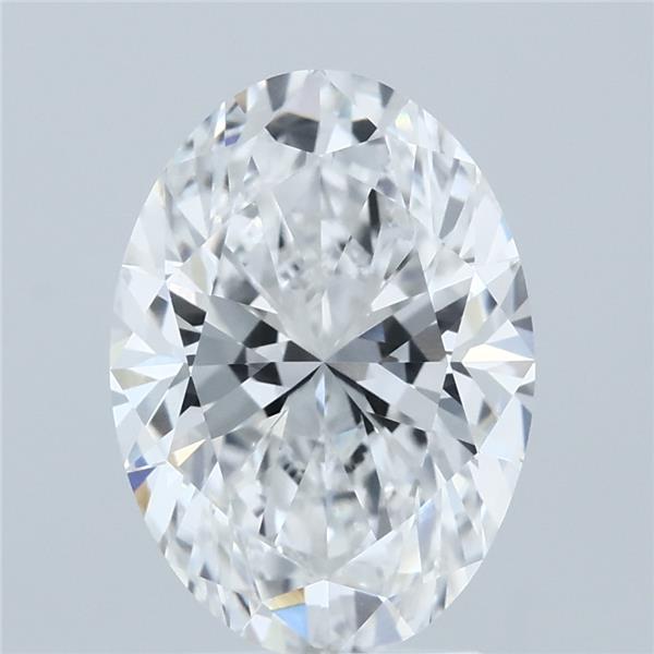 3.05 Carat Oval Shaped, Ideal Cut, E Color, VVS2 Clarity, IGI Certified Lab Grown Diamond