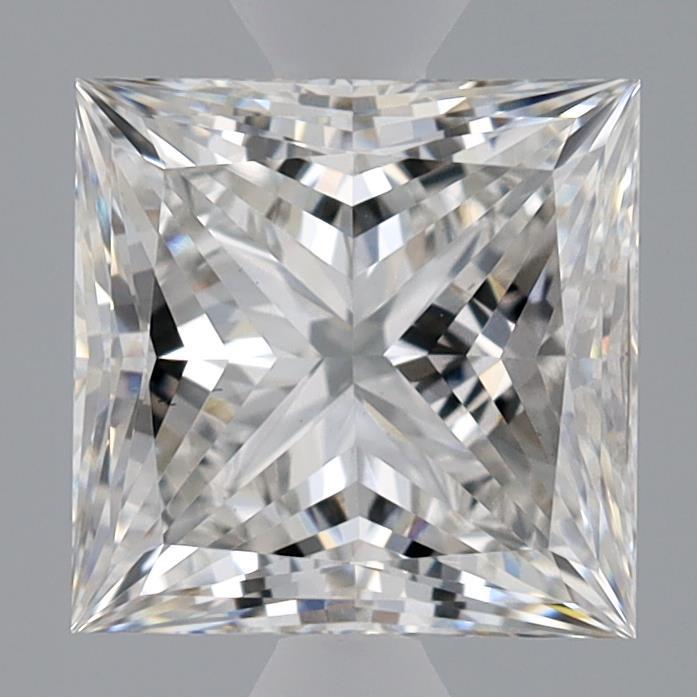 2.56 Carat Princess Shaped, Ideal Cut, G Color, VS2 Clarity, IGI Certified Lab Grown Diamond