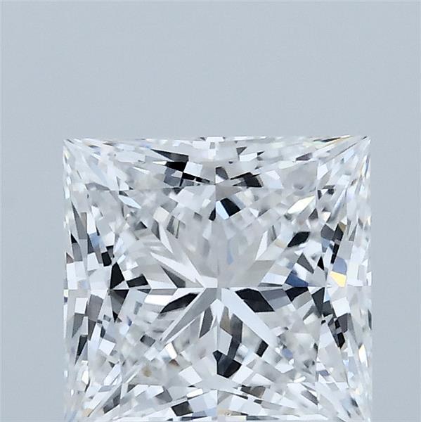 2.07 Carat Princess Shaped, Ideal Cut, D Color, VVS2 Clarity, IGI Certified Lab Grown Diamond