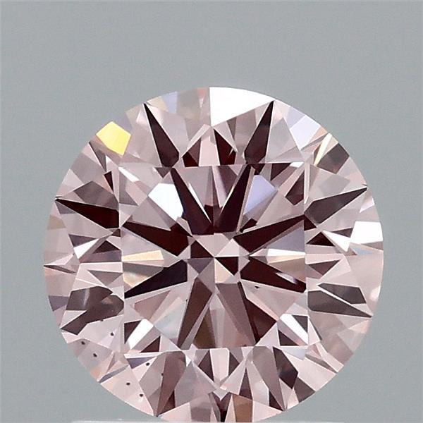 1.41 Carat Round Shaped, Ideal Cut, FANCY INTENSE PINK Color, VS2 Clarity, IGI Certified Lab Grown Diamond