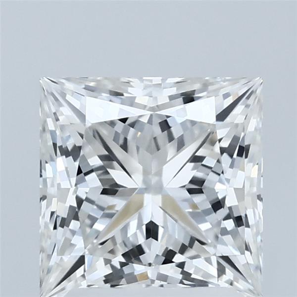 2.09 Carat Princess Shaped, Ideal Cut, F Color, VVS2 Clarity, IGI Certified Lab Grown Diamond
